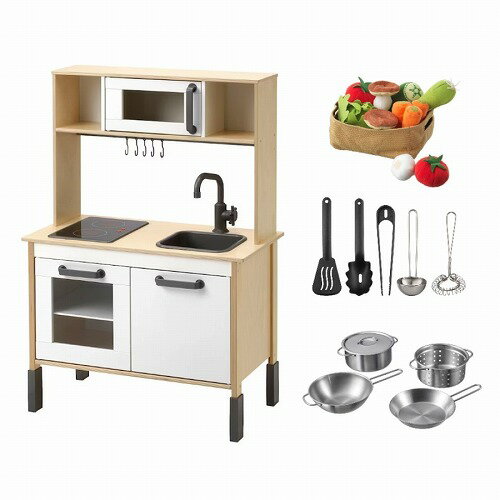 【あす楽】【セット商品】IKEA イケア おままごとキッチン 木製 スターター4点セット 野菜 cs020 DUKTIG ドゥクティグ ベビートイ おもちゃ ままごと ごっこ遊びトイ 家事 おしゃれ シンプル 北欧 かわいい