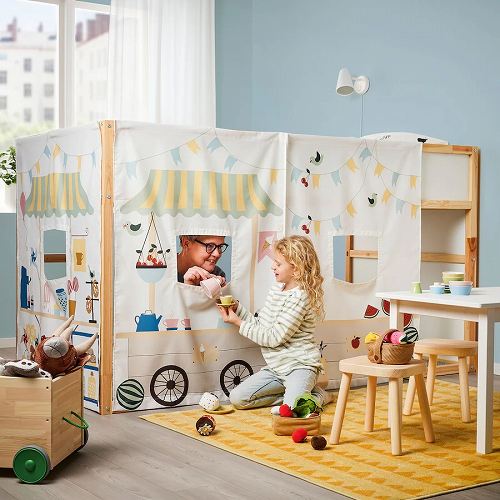 【あす楽】IKEA イケア ベッドカーテン 市場のお店 m80506147 KURA キューラ 子供部屋用インテリア 寝具 ベッド おしゃれ シンプル 北欧 かわいい ベビー