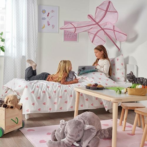 【あす楽】IKEA イケア ラグ ピンク 133x160cm m60548209 BARNDROM バーンドローム インテリア カーペット マット 絨毯 おしゃれ シンプル 北欧 かわいい