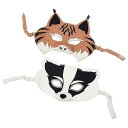 IKEA イケア 仮面2点セット アナグマ オオヤマネコ マルチカラー m60578673 SKOGSDUVA スコグスデューヴァ ホビー コスプレ 変装 仮装...