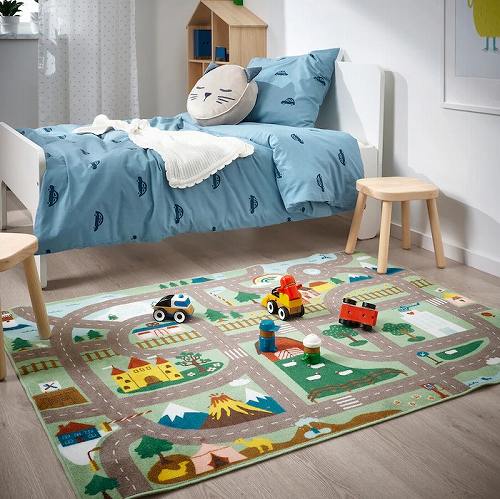 【あす楽】IKEA イケア ラグ グリーン 100x133cm m90548217 New VALLABY ヴァッラビー インテリア カーペット マット 畳 絨毯 おしゃれ シンプル 北欧 かわいい