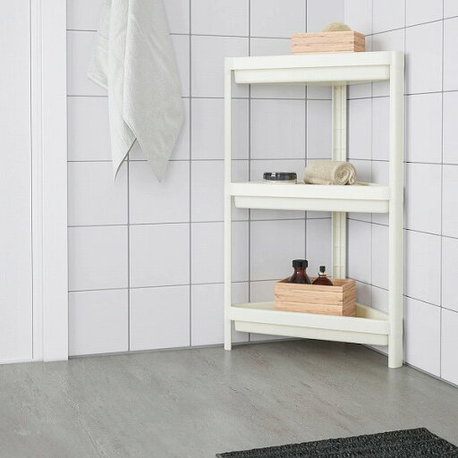 【あす楽】IKEA イケア コーナーシェルフユニット ホワイト 白 33x33x71cm 33x33x71cm n10453883 VESKEN ヴェスケン インテリア バスルーム収納 収納家具 オープンラック おしゃれ シンプル 北欧 かわいい