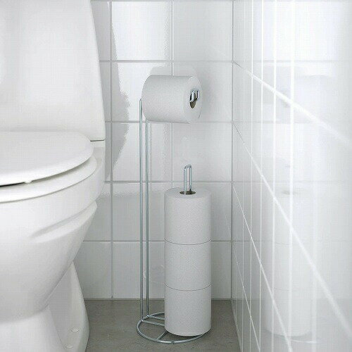 【あす楽】IKEA イケア トイレットペーパースタンド 亜鉛メッキ m40454027 KROKFJORDEN クロークフョールデン 日用品雑貨 トイレ用品 おしゃれ シンプル 北欧 かわいい バス