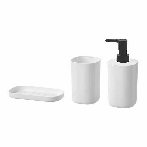 樂天商城 - IKEA イケア バスルームセット 3点 ホワイト m50429004 STORAVAN ストールアヴァン 日用品雑貨 バス用品 おしゃれ シンプル 北欧 かわいい