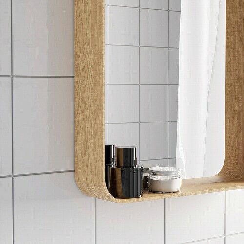 IKEA イケア ミラー オーク材突き板 40x50cm m10591592 DVARGSYREN ドヴェリスィレン インテリア 寝具 収納 鏡 壁掛け おしゃれ シンプル 北欧 かわいい