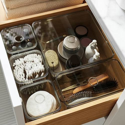 IKEA イケア ふた付きボックス5点セット グレー m70555162 VISSLAAN ヴィッスラオン 日用品雑貨 文房具 手芸 生活雑貨 収納用品 その他 おしゃれ シンプル 北欧 かわいい clair-kobe-10028118 株式会社クレール サンプル画像2