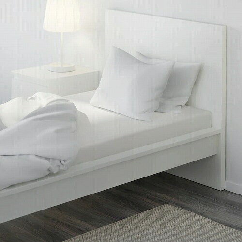 【あす楽】IKEA イケア ボックスシーツ ホワイト 白 シングル 90x200cm 00357170 DVALA ドヴァーラ 寝具カバー シーツ おしゃれ シンプル 北欧 かわいい ベッド