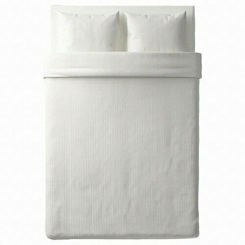 IKEA(イケア)　NATTJASMIN 掛け布団カバー＆枕カバー (枕カバー2枚) ホワイト d40337161