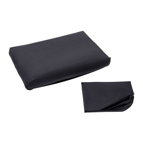【カバーのみ】IKEA イケア 枕カバー エルゴノミックピロー用 ブラック 黒 35x59cm 2ピース z80228612 DVALA ドヴァーラ