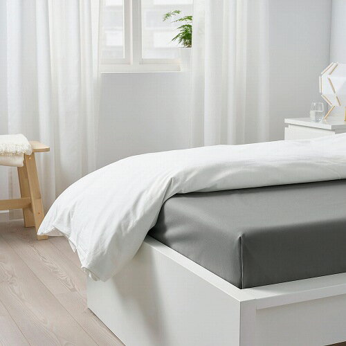 IKEA イケア シーツ ライトグレー シングル 150x260cm n00482471 DVALA ドヴァーラ 寝具カバー フラットシーツ おしゃれ シンプル 北欧 かわいい ベッド