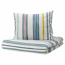 IKEA イケア 掛け布団カバー&枕カバー ストライプ模様 マルチカラー シングル 150x200cm 50x60cm m10508003 NATTSLANDA...