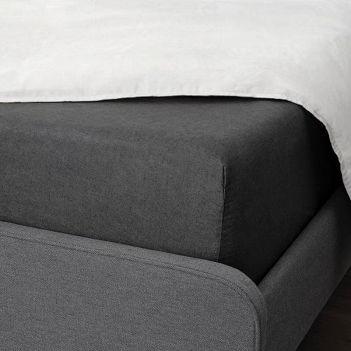 【あす楽】IKEA イケア ボックスシーツ ダークグレー セミダブル 120x200cm m10521392 DYTAG ディトーグ 寝具 寝具カバー シーツ おしゃれ シンプル 北欧 かわいい ベッド