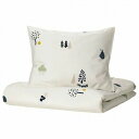 IKEA イケア 掛け布団カバー&枕カバー 森の動物模様 マルチカラー シングル 150x200cm 50x60cm m60504696 BARNDROM バー...