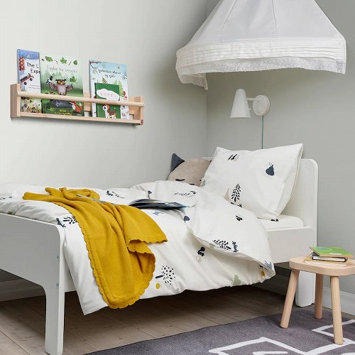 【あす楽】IKEA イケア 掛け布団カバー＆枕カバー 森の動物模様 マルチカラー シングル 150x200cm 50x60cm m60504696 BARNDROM バーンドローム 子供部屋用インテリア 寝具 掛け布団カバー おしゃれ シンプル 北欧 かわいい ベビー ベッド