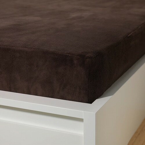 IKEA イケア ボックスシーツ ブラウン ダブル 140x200cm m00528676 KRANSSALVIA クランサルヴィア インテリア 寝具カバー シーツ ベッド おしゃれ シンプル 北欧 かわいい