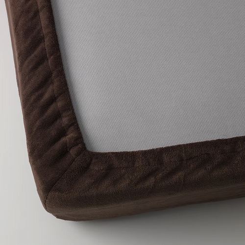 IKEA イケア ボックスシーツ ブラウン ダブル 140x200cm m00528676 KRANSSALVIA クランサルヴィア インテリア 寝具カバー シーツ ベッド おしゃれ シンプル 北欧 かわいい