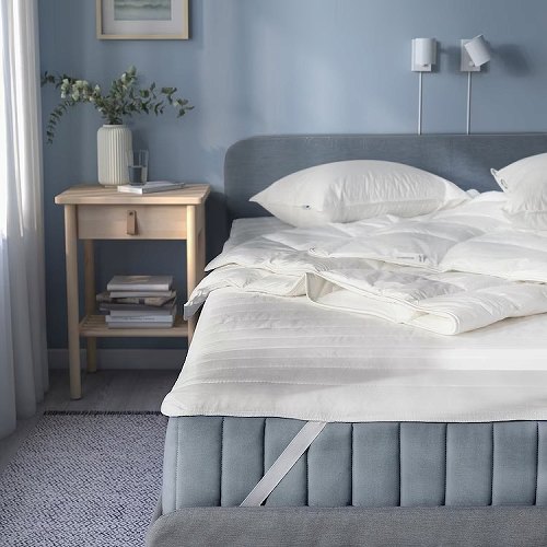 【あす楽】IKEA イケア マットレスプロテクター ダブル 140x200cm m20461632 LUDDROS ルッドロース 寝具 ベッドパッド 敷きパッド おしゃれ シンプル 北欧 かわいい