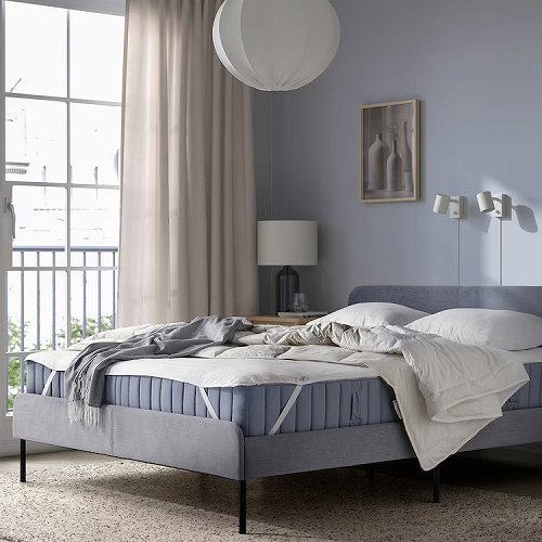 【あす楽】IKEA イケア マットレスプロテクター ダブル 140x200cm m20461632 LUDDROS ルッドロース 寝具 ベッドパッド 敷きパッド おしゃれ シンプル 北欧 かわいい