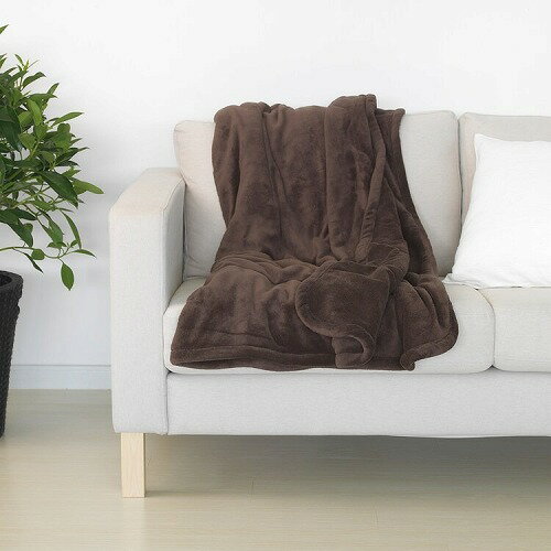 【あす楽】IKEA イケア 毛布 ブラウン 200x200cm m20528675 KRANSSALVIA クランサルヴィア おしゃれ シンプル 北欧 かわいい ベッド