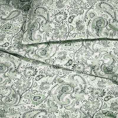 IKEA イケア 掛け布団カバー＆枕カバー グリーン ホワイト ダブル 200x200cm 50x60cm m00579411 RODGERSIA ロドゲルシア インテリア 寝具 寝具カバー シーツ 寝具カバーセット おしゃれ シンプル 北欧 かわいい