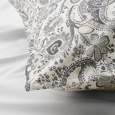 【カバーのみ】IKEA イケア 枕カバー グレー ホワイト 50x60cm m00579543 RODGERSIA ロドゲルシア インテリア 寝具 寝具カバー シーツ ピローケース おしゃれ シンプル 北欧 かわいい