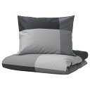 IKEA イケア 掛け布団カバー&枕カバー ブラック黒 シングル 150x200cm 50x60cm m10564584 BRUNKRISSLA ブルーンクリスラ インテリア 寝具 収納 寝具 寝具カバー シーツ 寝具カバーセット おしゃれ シンプル 北欧 かわいい(3)