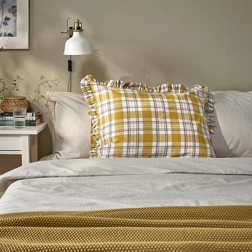 【カバーのみ】IKEA イケア 枕カバー マルチカラー チェック 50x60cm m50571200 PARKOLVON パルコルヴォン インテリア 寝具 収納 寝具 寝具カバー シーツ 枕カバー おしゃれ シンプル 北欧 かわいい