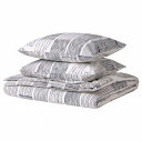 IKEA イケア 掛け布団カバー&枕カバー2枚 ホワイト グレー ダブル 200x200cm 50x60cm m80570256 BERGKORSORT ベリコルスオルト インテリア 寝具 収納 寝具 寝具カバー シーツ 寝具カバーセット おしゃれ シンプル 北欧 かわいい(3)