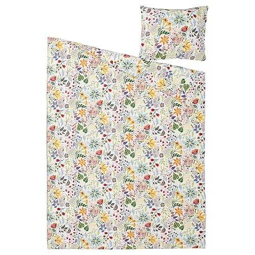 IKEA イケア 掛け布団カバー＆枕カバー マルチカラー フローラルパターン シングル 150x200cm 50x60cm m80579799 STRANDLUMMER ストランドルンメル インテリア 寝具 寝具カバー シーツ 寝具カバーセット おしゃれ シンプル 北欧 かわいい