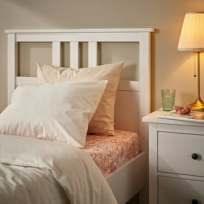 IKEA イケア ボックスシーツ ピンク ホワイト シングル 90x200cm m90579614 RODGERSIA ロドゲルシア インテリア 寝具 寝具カバー シーツ ボックスシーツ おしゃれ シンプル 北欧 かわいい