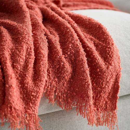 IKEA イケア ブランケット オレンジレッド 130x170cm m00582116 SANDBRODD サンドブロッド インテリア 寝具 収納 寝具 毛布 ブランケット おしゃれ シンプル 北欧 かわいい