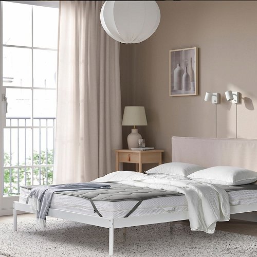 IKEA イケア マットレスプロテクター グレー クィーン 160x200cm m50604192 KRANSSALVIA クランサルヴィア インテリア 寝具ベッドパッド 敷きパッド おしゃれ シンプル 北欧 かわいい