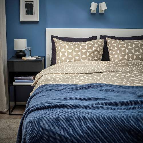 IKEA イケア 掛け布団カバー＆枕カバー グレーベージュ オフホワイト シングル 150x200cm 50x60cm m90585323 ANGSNEJLIKA エングスネイリカ インテリア 収納寝具カバーセット おしゃれ シンプル 北欧 かわいい