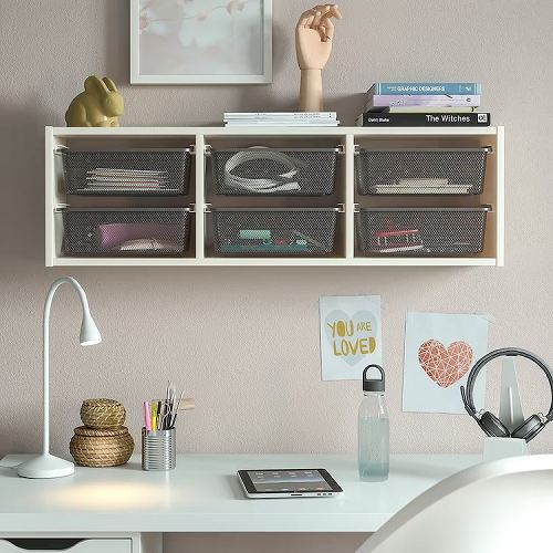 IKEA イケア TROFAST トロファスト ウォール収納 ホワイト ダークグレー 99x21x30cm big29478195 インテリア 収納家具 押入れ収納 収納ケース ボックス おしゃれ シンプル 北欧 かわいい