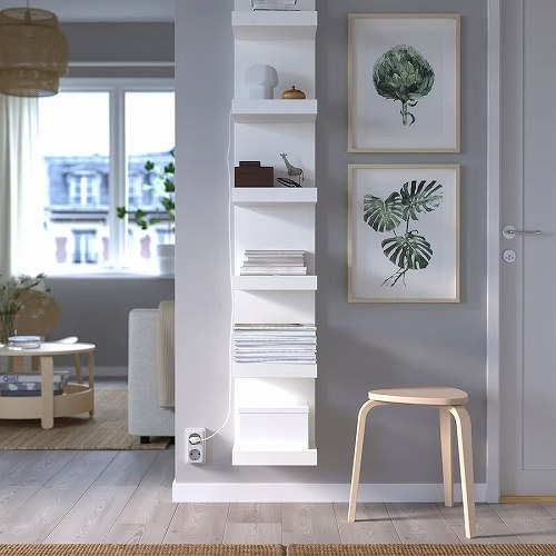 IKEA イケア ウォールシェルフユニット ホワイト 30x190cm big40282187 LACK ラック インテリア 収納家具 本棚 ラック カラーボックス ウォールシェルフ おしゃれ シンプル 北欧 かわいい