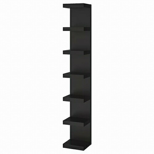 IKEA イケア ウォールシェルフユニット ブラックブラウン 30x190cm big40430593 LACK ラック インテリア 収納家具 本棚 ラック カラーボックス ウォールシェルフ おしゃれ シンプル 北欧 かわいい