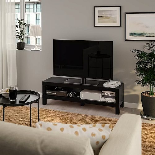 IKEA イケア テレビ台 ブラックブラウン 120x35x36cm big80498939 LACK ラック インテリア 収納家具 ローボード おしゃれ シンプル 北欧 かわいい