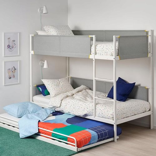 IKEA イケア アンダーベッド ホワイト 白90x200cm big90448326 VITVAL ヴィトヴァル インテリア 家具 ベッド ベッドフレーム おしゃれ シンプル 北欧 かわいい