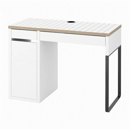 IKEA (イケア)のIKEA イケア デスク ホワイト チャコール 105x50cm big90489840 MICKE ミッケ 家具 子供部屋用インテリア 収納 学習机 勉強机 おしゃれ シンプル 北欧 かわいい(子供用インテリア)