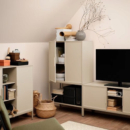 IKEA イケア テレビ台 ベージュ 114x35x53cm big10466376 TULLSTORP トゥルストルプ インテリア 収納家具 ローボード テレビボード おしゃれ シンプル 北欧 かわいい