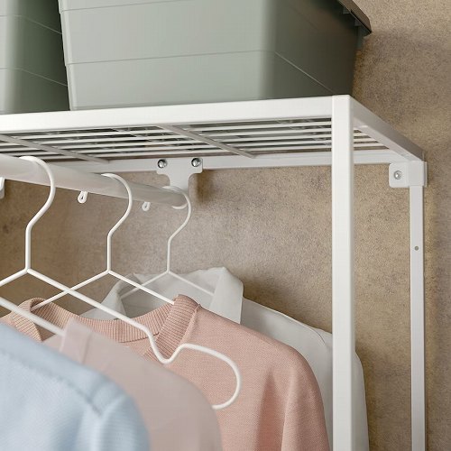 IKEA イケア ハンガーレール 室内 屋外用 ホワイト 162 270cm big10512161 JOSTEIN ヨースタイン インテリア 収納家具用部品 パーツ おしゃれ シンプル 北欧 かわいい部品