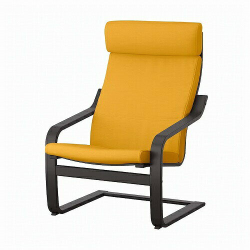 IKEA (イケア)の【セット商品】IKEA イケア パーソナルチェア ブラックブラウン スキフテボー イエロー big19387092 POANG ポエング インテリア 家具 イス 椅子 ラウンジチェア おしゃれ シンプル 北欧 かわいい(チェア・椅子)