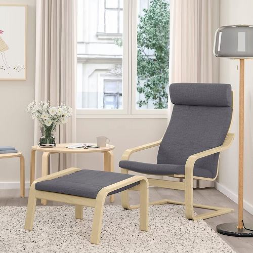 【セット商品】IKEA イケア パーソナルチェア バーチ材突き板 スキフテボー ダークグレー big39388458 POANG ポエング インテリア 家具 イス 椅子 ラウンジチェア おしゃれ シンプル 北欧 かわいい
