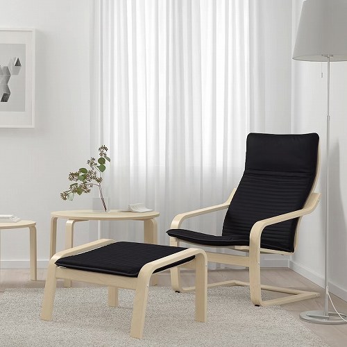 【セット商品】IKEA イケア パーソナルチェア バーチ材突き板 クニーサ ブラック big49240824 POANG ポエング インテリア 家具 イス 椅子 ラウンジチェア おしゃれ シンプル 北欧 かわいい