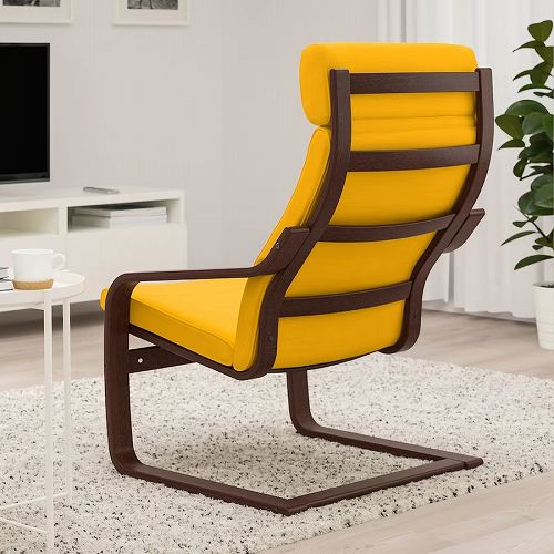 【セット商品】IKEA イケア パーソナルチェア ブラウン スキフテボー イエロー big59387108 POANG ポエング インテリア 家具 イス 椅子 ラウンジチェア おしゃれ シンプル 北欧 かわいい