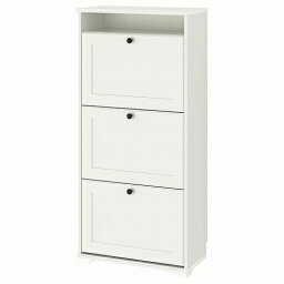 IKEA イケア シューズボックス3段 ホワイト 白 61x30x130cm big60480394 BRUSALI ブルサリ インテリア 収納家具 玄関収納 下駄箱 おしゃれ シンプル 北欧 かわいい