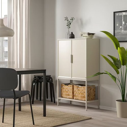 IKEA イケア キャビネット ベージュ 73x35x126cm big70466383 TULLSTORP トゥルストルプ インテリア 収納家具 コンソール おしゃれ シンプル 北欧 かわいい