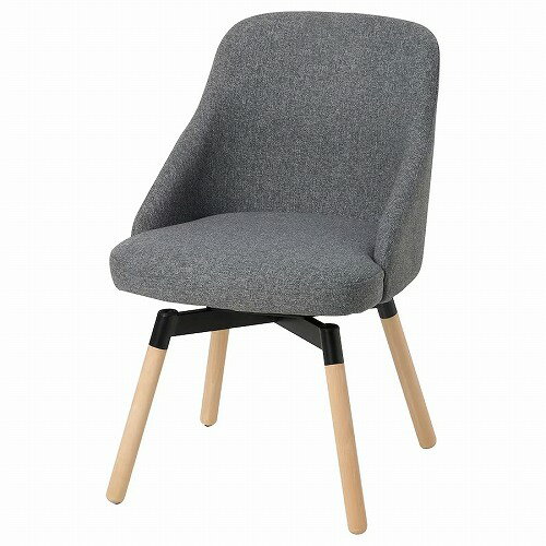 IKEA (イケア)のIKEA イケア 回転ダイニングチェア グンナレド ミディアムグレー big70551381 JANOLOF ヤンオロフ インテリア 家具 イス 椅子 おしゃれ シンプル 北欧 かわいい(チェア・椅子)