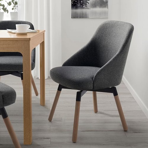 IKEA イケア 回転ダイニングチェア グンナレド ミディアムグレー big70551381 JANOLOF ヤンオロフ インテリア 家具 イス 椅子 おしゃれ シンプル 北欧 かわいい