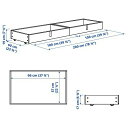 IKEA イケア ベッド下収納ボックス ファブリックベッド用 カブーサ ライトグレー 2ピース 200cm big80498425 GLADSTAD グラードスタード 日用品雑貨 生活雑貨 収納用品 収納ケース おしゃれ シンプル 北欧 かわいい 3